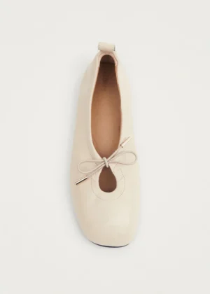 BALLERINES EN CUIR BEIGE ALOHAS