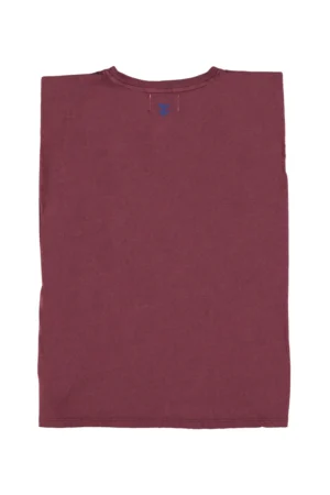 T-shirt sans manches avec épaulettes | Aubergine avec imprimé « Los Amici » – Sisters Department