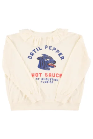 Sweat-shirt col Claudine Blanc imprimé « Datil Pepper » – Sisters Department