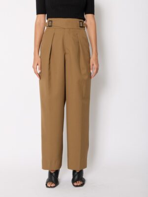 PAOLA Pantalon de costume avec ceinture double boucle – Berenice
