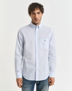 Chemise coupe regular en popeline à carreaux vichy classique – Gant