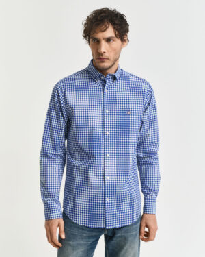 Chemise coupe regular en popeline à carreaux vichy classique – Gant