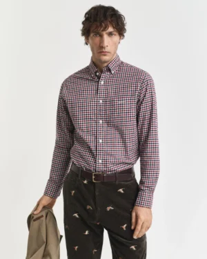 Chemise coupe regular en sergé vichy – Gant