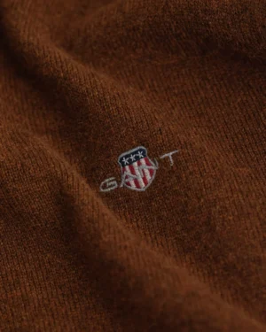 Pull col V en laine d’agneau ultrafine – Gant