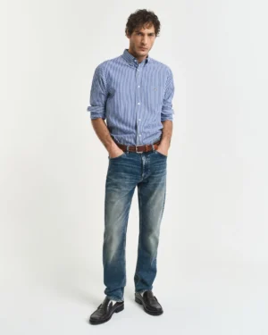 Chemise coupe regular en popeline à rayures – Gant