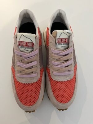 BASKETS RUNNING TOUR FEMME CREME ET CORAIL – PHLIPPE MODEL