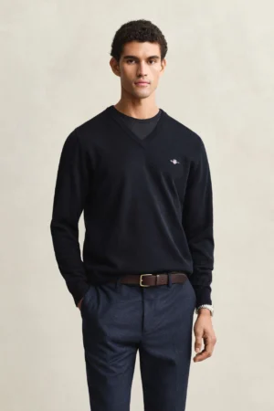 PULL COL V COTON GANT