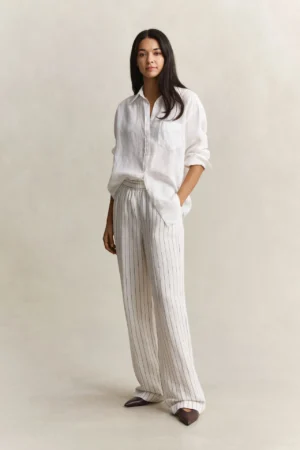 PANTALON LIN RAYURE GANT