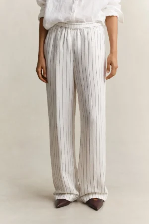 PANTALON LIN RAYURE GANT
